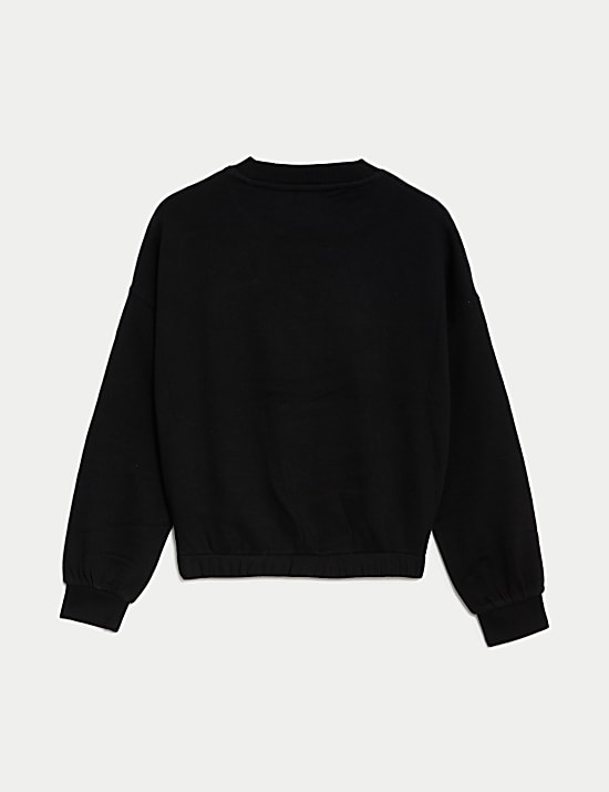 Cotton Rich Cropped Sweatshirt (6-16 Yrs)