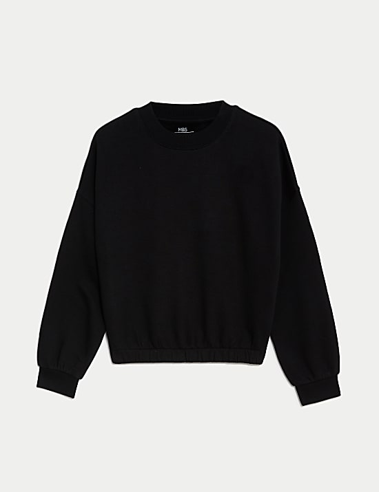 Cotton Rich Cropped Sweatshirt (6-16 Yrs)
