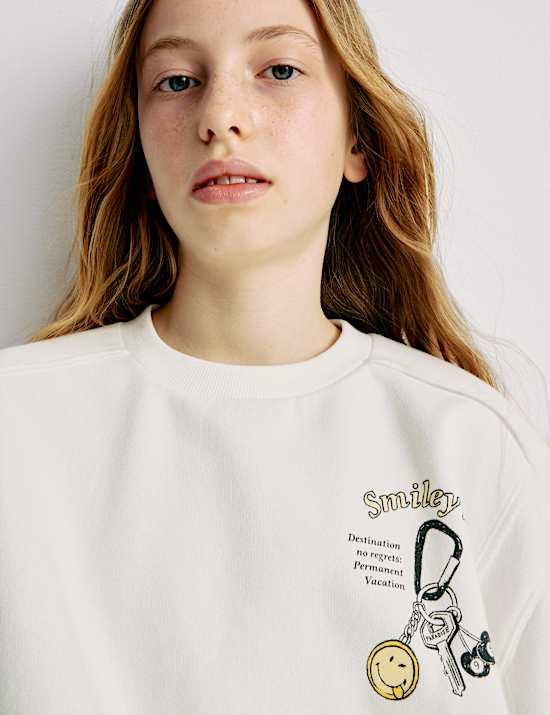 Cotton Rich SmileyWorld® Sweatshirt (2-16 Yrs)