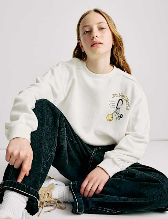 Cotton Rich SmileyWorld® Sweatshirt (2-16 Yrs)