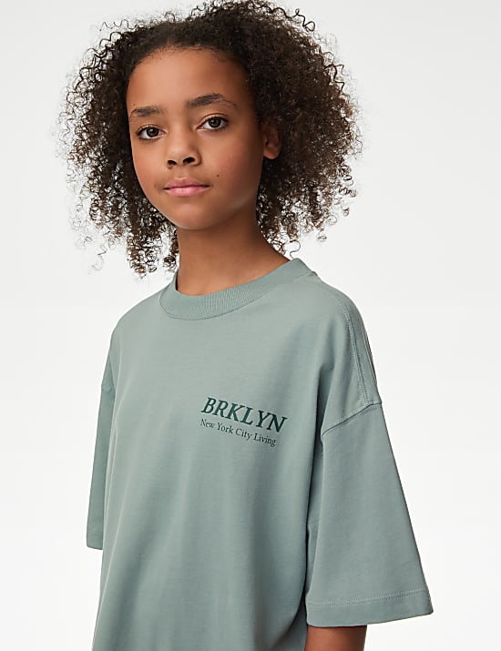T-Shirt aus reiner Baumwolle mit Brooklyn-Motiv (6&ndash;16 Jahre)