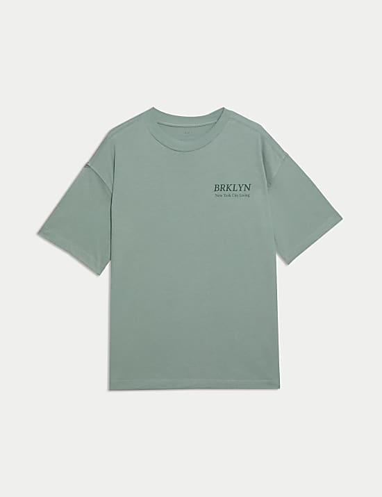 T-Shirt aus reiner Baumwolle mit Brooklyn-Motiv (6&ndash;16 Jahre)