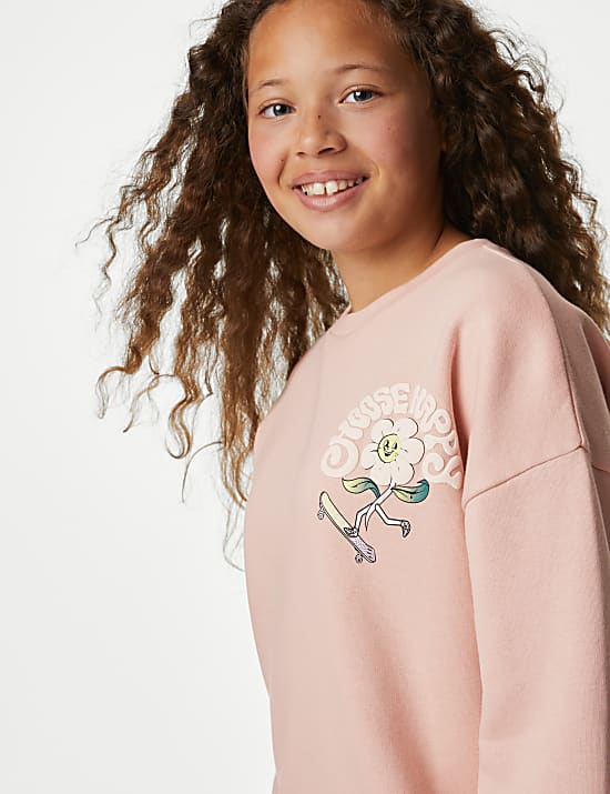 Cotton Rich Graphic Sweatshirt (6-16 Yrs)