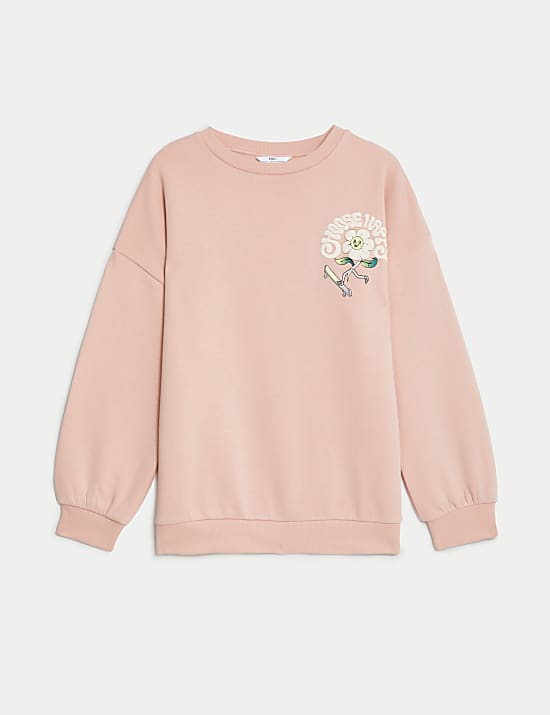 Cotton Rich Graphic Sweatshirt (6-16 Yrs)