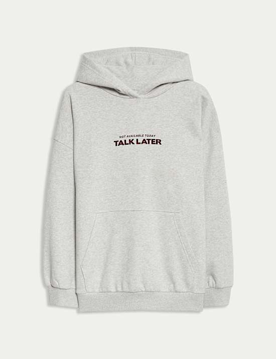Hoodie mit hohem Baumwollanteil und Zeichnung (6–16 J.)