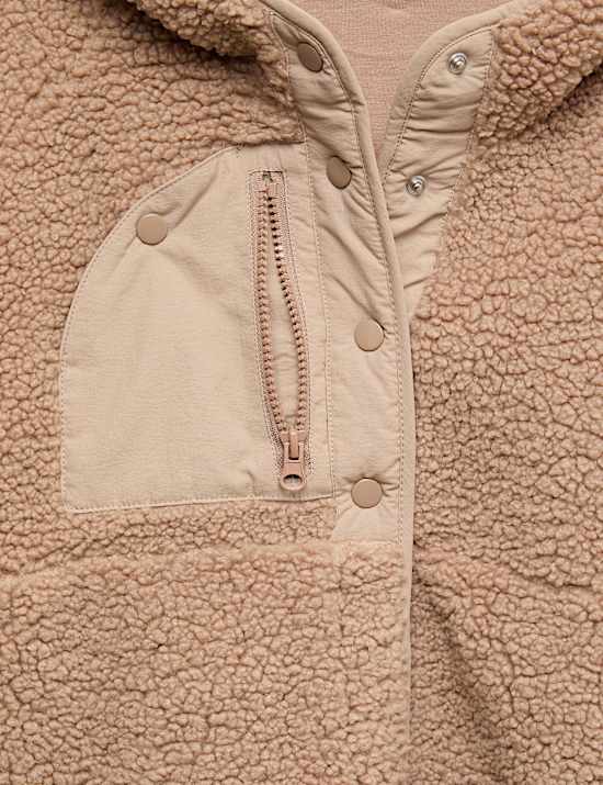 Oversized capuchonvest met borgvoering (6-16 jaar)