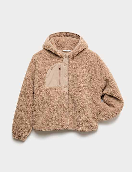 Oversized capuchonvest met borgvoering (6-16 jaar)