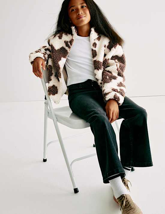 Jasje van borgstof met ponyprint (2-16 jaar)