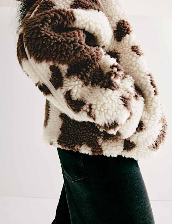 Jasje van borgstof met ponyprint (2-16 jaar)