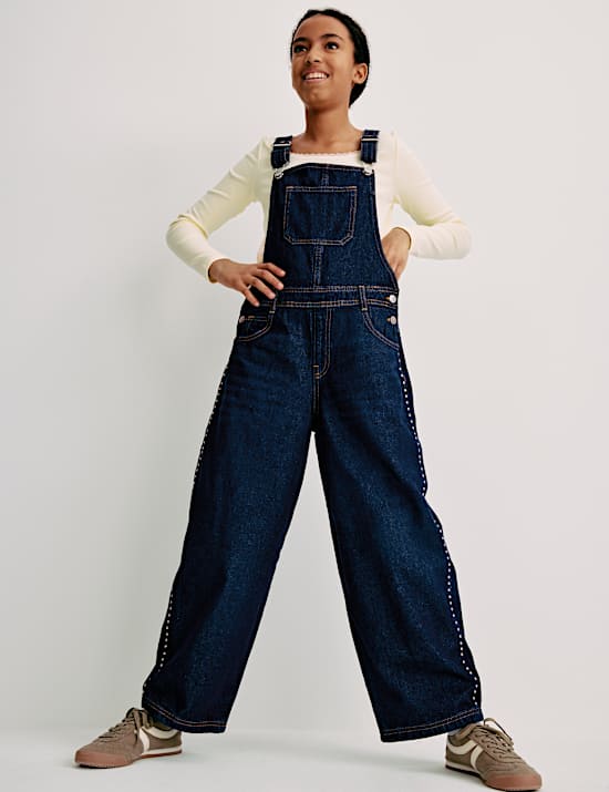 Denim Barrel Dungarees (2-16 Yrs)