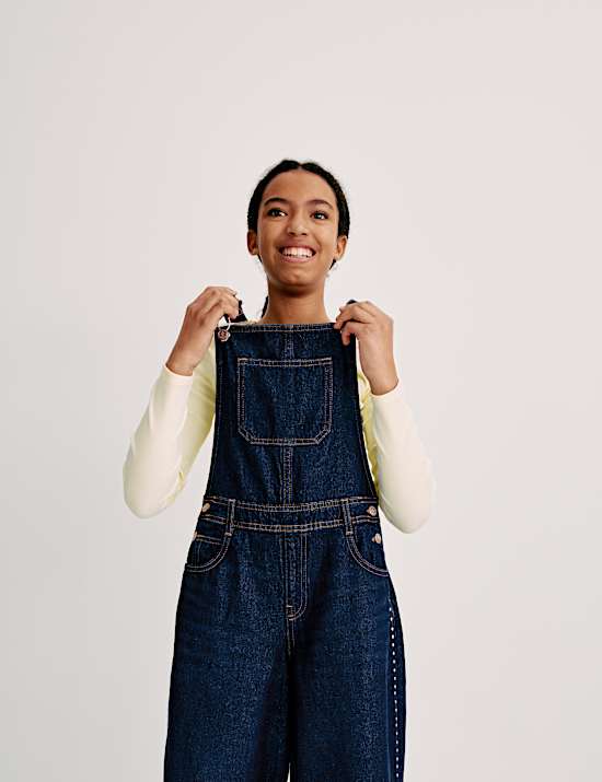 Denim Barrel Dungarees (2-16 Yrs)