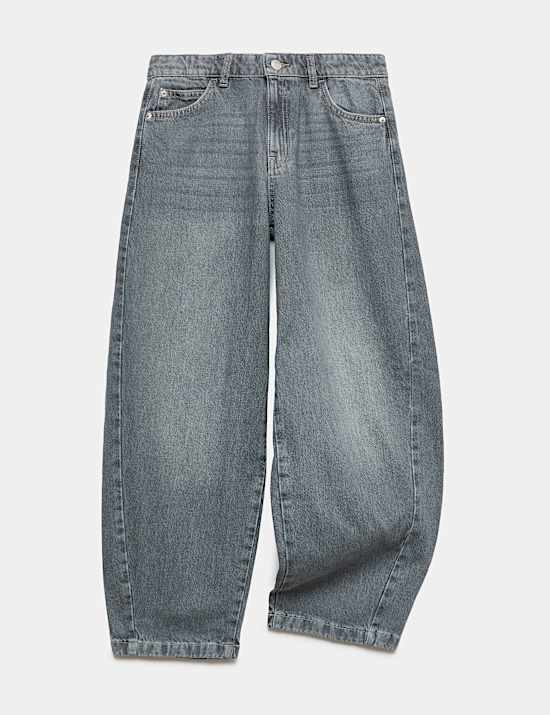 Barrel Fit Baggy Denim Jeans (6-16 Yrs)