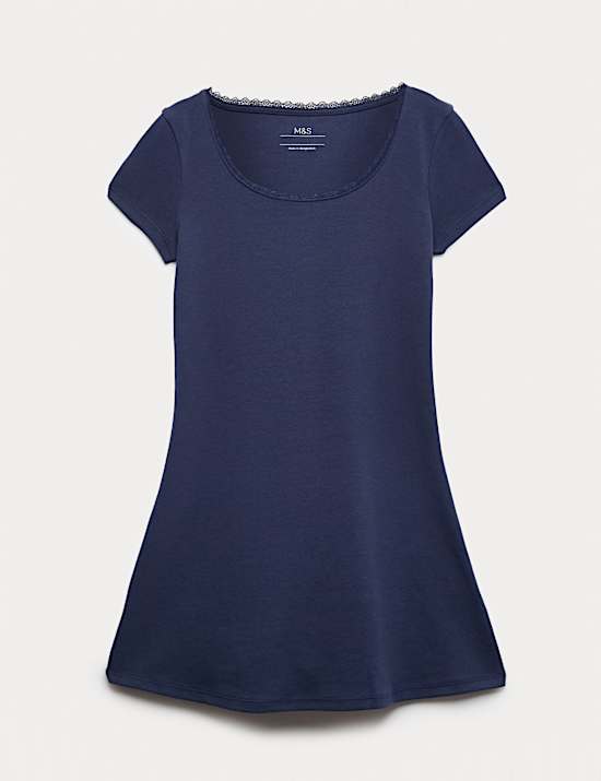 Cotton Rich Lace Trim Dress (6-16 Yrs)