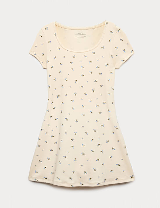 Cotton Rich Lace Trim Dress (6-16 Yrs)