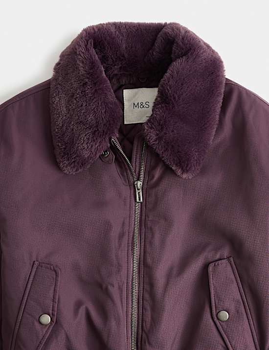 Stormwear&trade; Faux Fur Collared Bomber Jacket (6-16 Yrs)