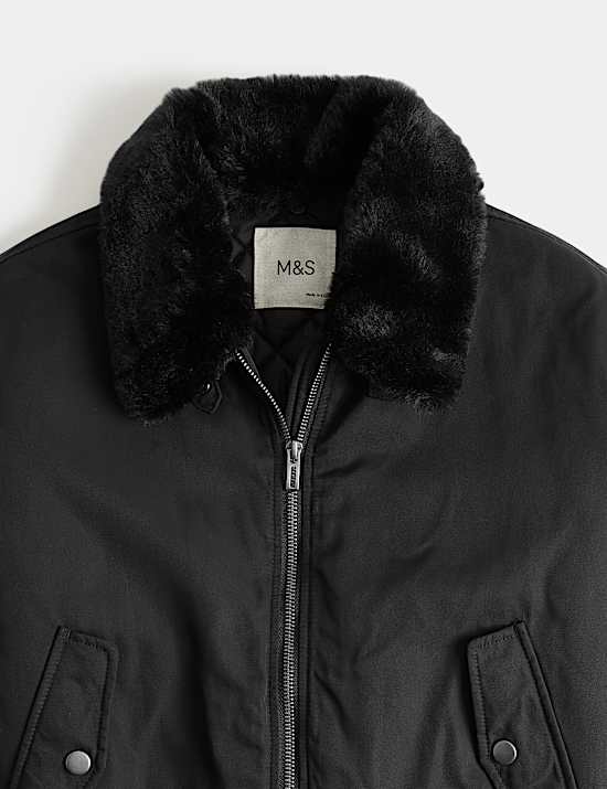 Stormwear&trade; Faux Fur Collared Bomber Jacket (6-16 Yrs)