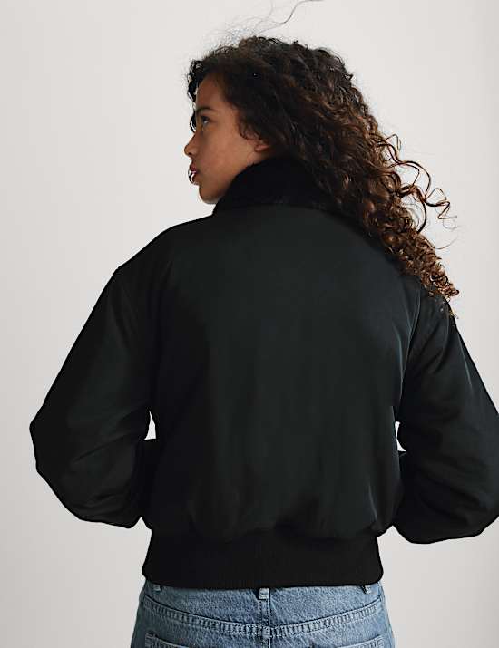 Stormwear&trade; Faux Fur Collared Bomber Jacket (6-16 Yrs)