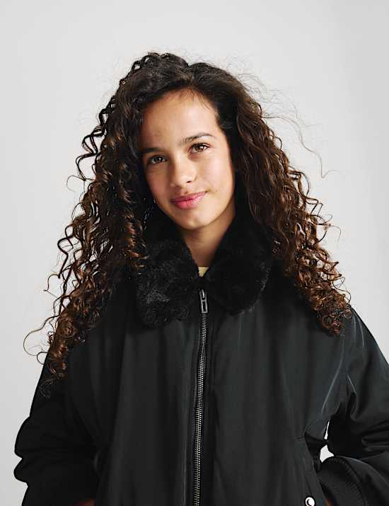 Stormwear&trade; Faux Fur Collared Bomber Jacket (6-16 Yrs)