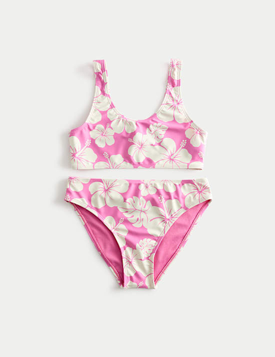 2-częściowe bikini w hibiskusy (6&ndash;16 lat)