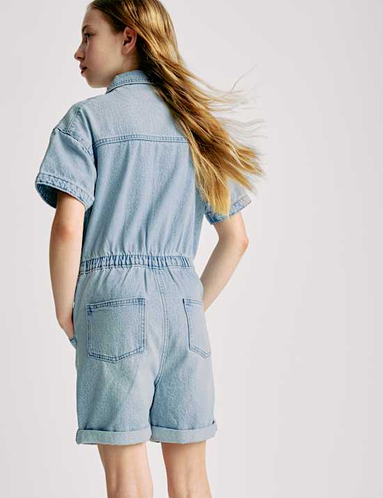 Pakaian Bermain Denim Katun Murni (2-16 Thn)