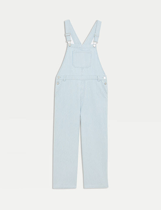 Pure Cotton Striped Dungarees (2-16 Yrs)
