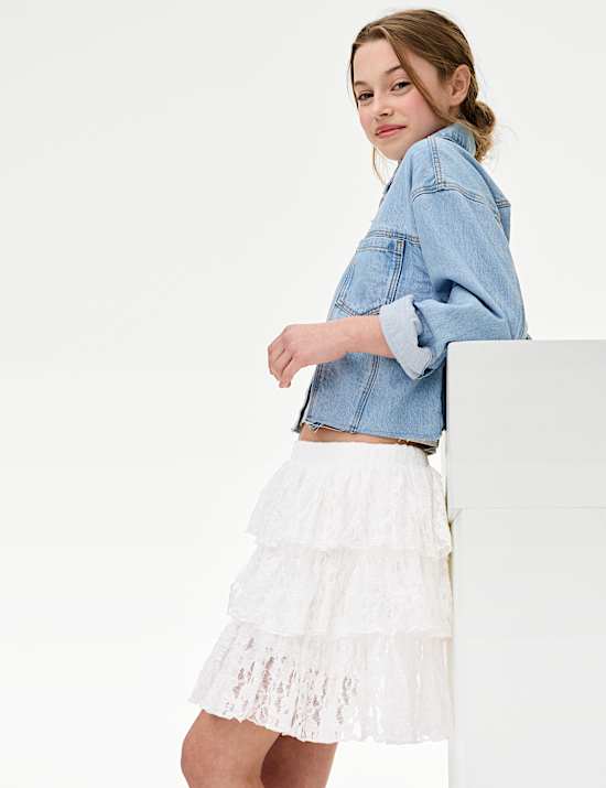 Lace Elasticated Waist Skirt (6-16 Yrs)