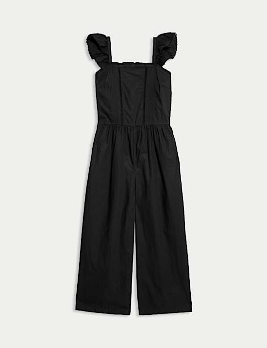 Pure Cotton Frill Wide Leg Jumpsuit (6-16 Yrs)