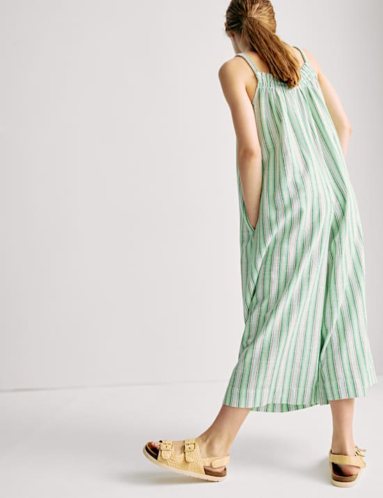 Pure Cotton Striped Jumpsuit (2-16 Yrs)