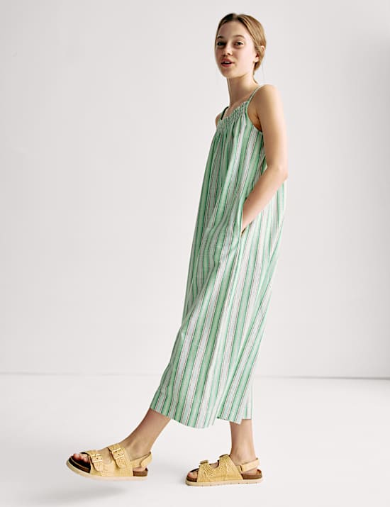Pure Cotton Striped Jumpsuit (2-16 Yrs)