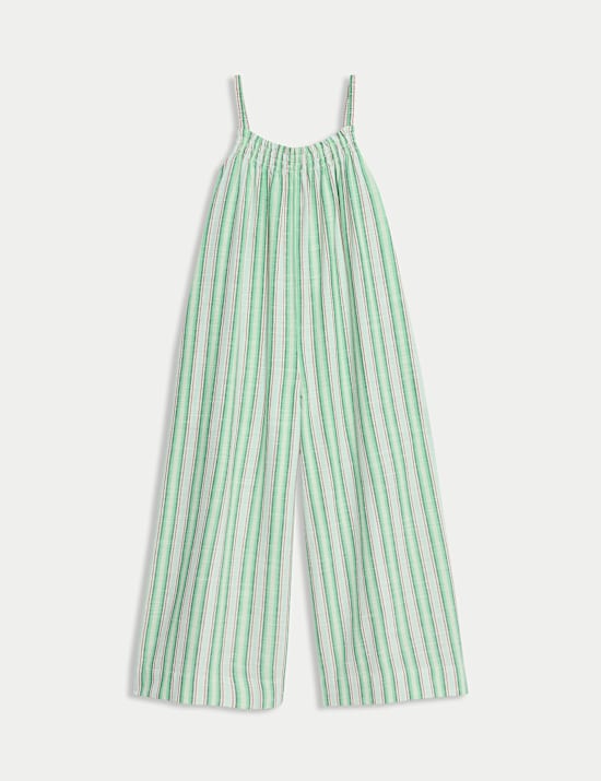 Pure Cotton Striped Jumpsuit (2-16 Yrs)