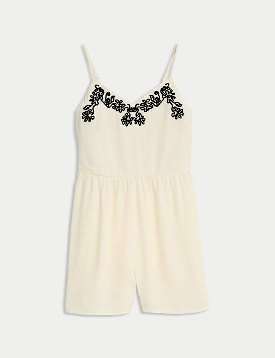 Embroidered Playsuit (6-16 Yrs)