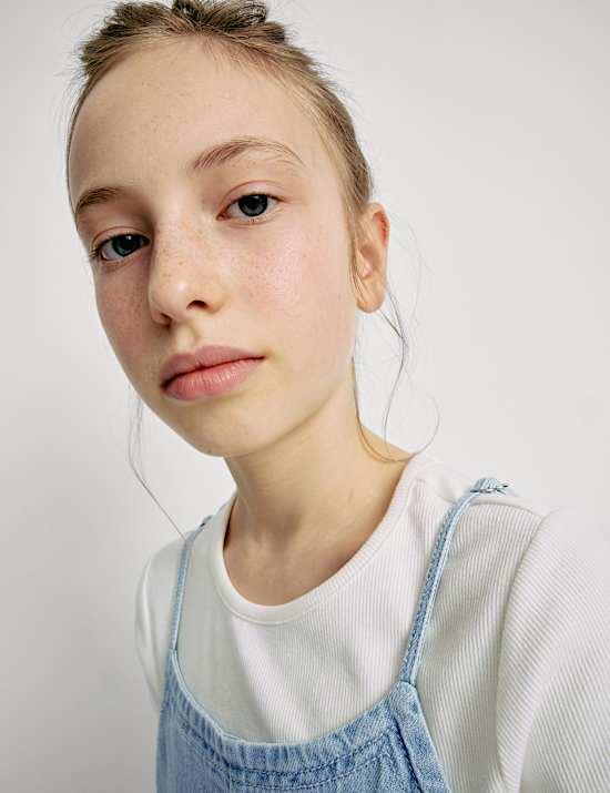 Pure Cotton Wide Leg Jumpsuit (6-16 Yrs)