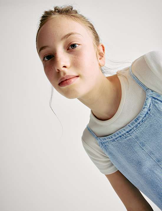 Pure Cotton Wide Leg Jumpsuit (6-16 Yrs)