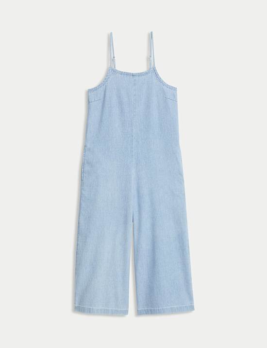 Pure Cotton Wide Leg Jumpsuit (6-16 Yrs)