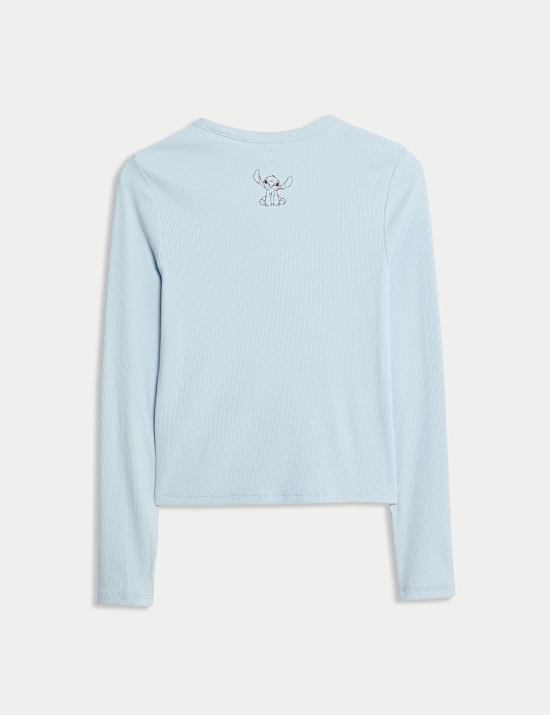 Katoenrijke Lilo & Stitch™ geribbelde top (6-16 jaar)
