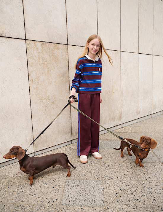 Embroidered Wide Leg Joggers (6-16 Yrs)