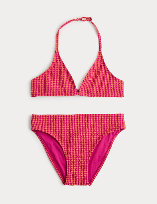 2 Piece Gingham Halterneck Bikini (6-16 Yrs)