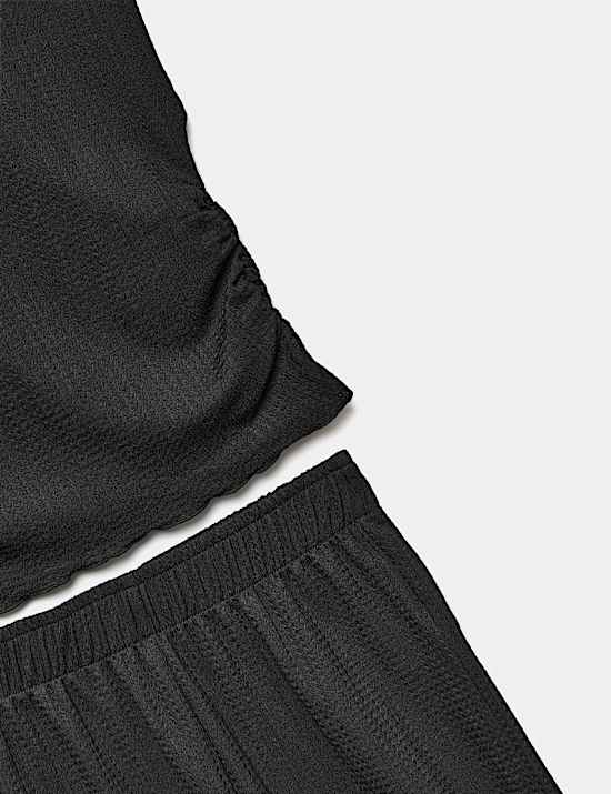 2 Piece Crinkle Top & Wide Leg Bottom Outfit (6-16 Yrs)