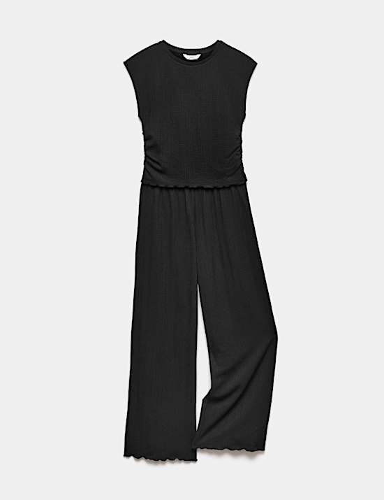 2 Piece Crinkle Top & Wide Leg Bottom Outfit (6-16 Yrs)