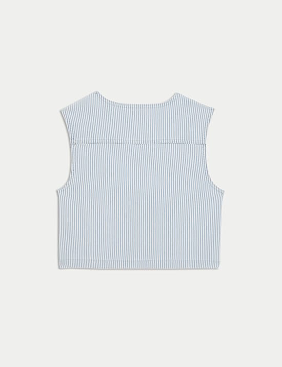 Denim Striped Waistcoat (6-16 Yrs)