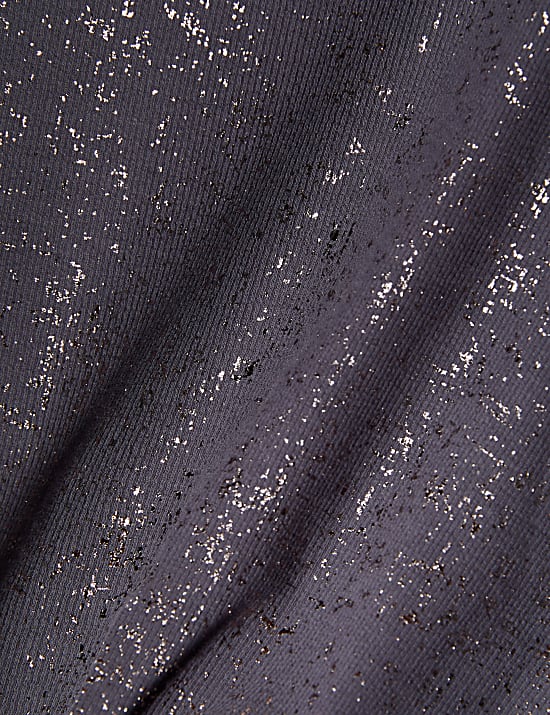 Cotton Rich Foil Ribbed Top (6-16 Yrs)