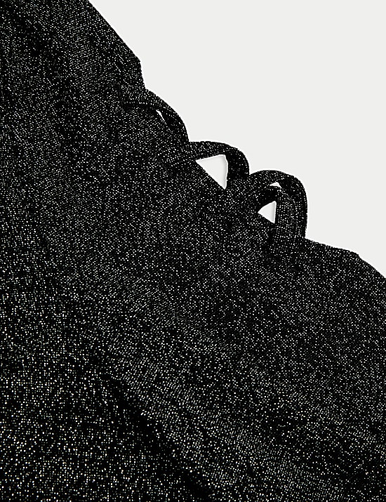 Top &agrave; manches ajour&eacute;es et paillettes (du 6&nbsp;au 16&nbsp;ans)