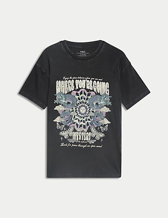 Pure Cotton Printed T-Shirt (6-16 Yrs)