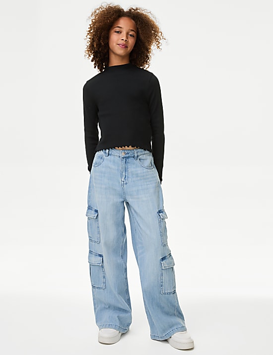 Top de algod&oacute;n acanalado (6-16 a&ntilde;os)