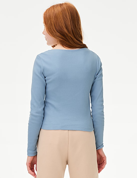 Cotton Rich Ribbed Tops (6-16 Yrs)