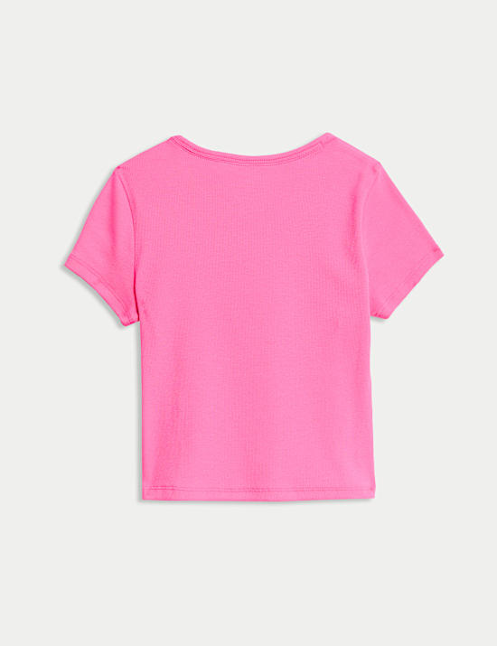 Cotton Rich Ribbed T-Shirt (2-16 Yrs)