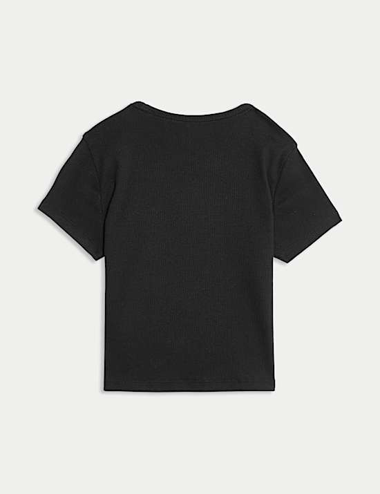 Cotton Rich Ribbed T-Shirt (2-16 Yrs)