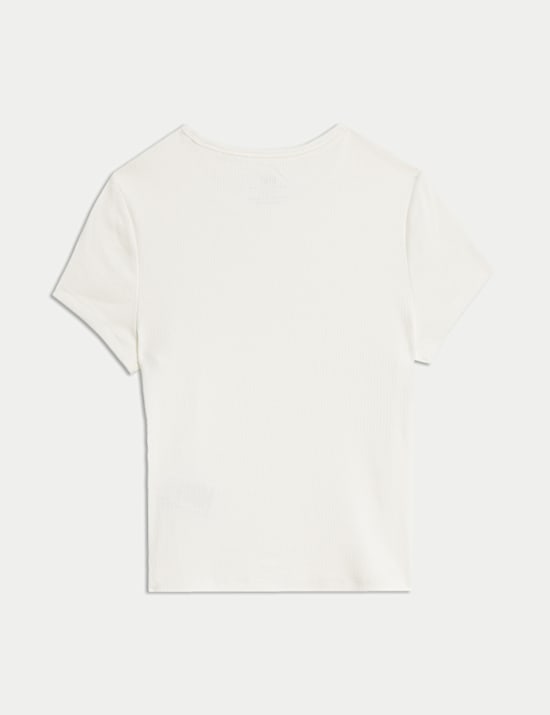 Geripptes T-Shirt mit hohem Baumwollanteil (2–16 J.)