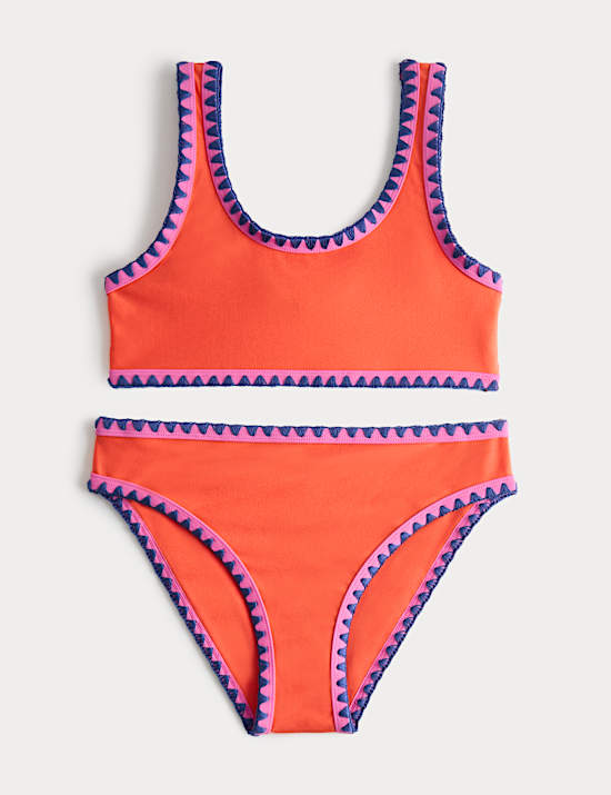 Bikini 2 pi&egrave;ces &agrave; point de surjet (du 6 au 16 ans)