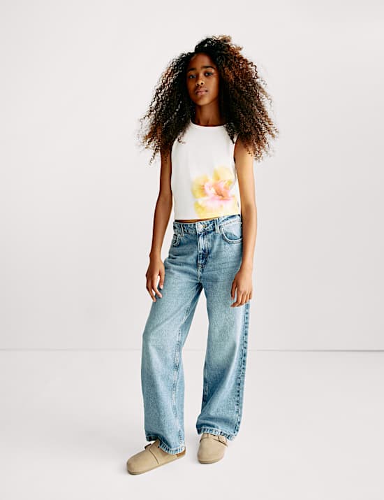 Květinov&aacute; vesta s vysok&yacute;m obsahem bavlny (2-16 let)